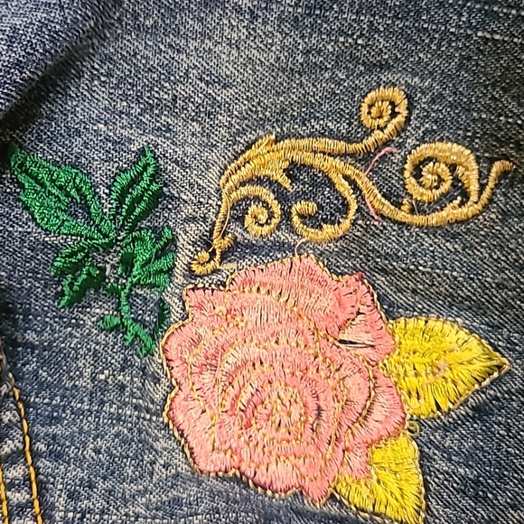 Embroidered denim shorts - Picture 5 of 6